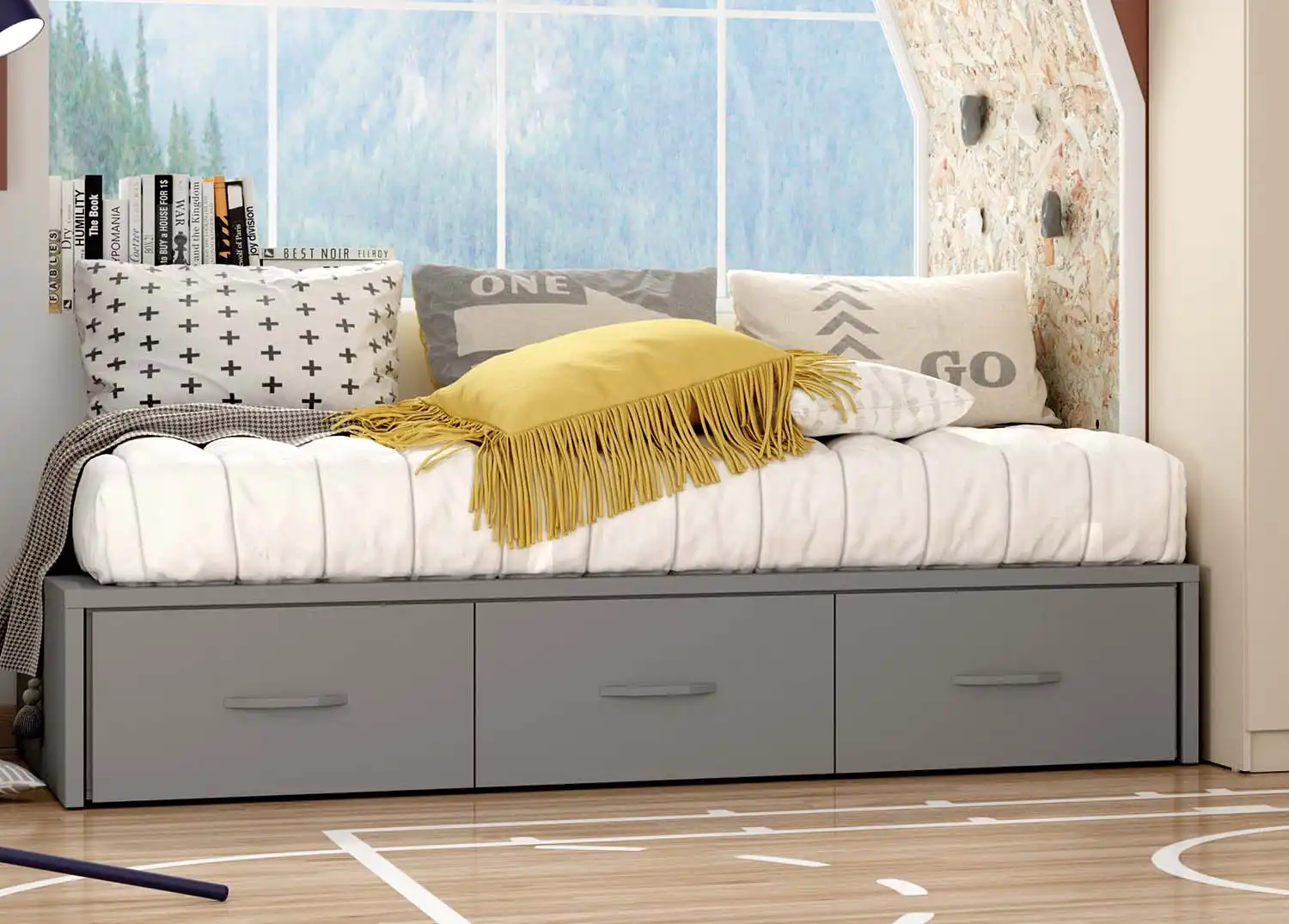 Cama nido Sao con tres cajones inferiores - Space